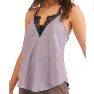 Free People Intimately Starlight Lilac Lace Trim Camisole